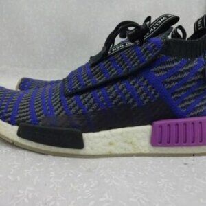 𝅺adidas Mens Size 9.5 Multicolor Striped Round Toe Athletic Shoes LVL 029002